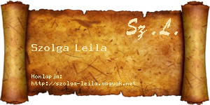 Szolga Leila névjegykártya